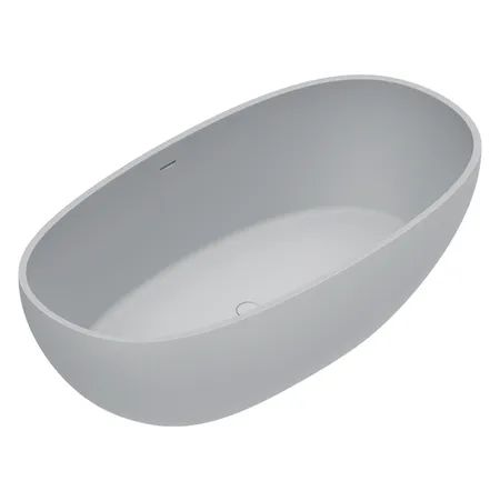 Catalano Solid Ванна отдельностоящая, с переливом, сифон в комплекте, цвет: Cemento Satinato