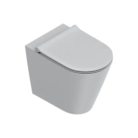 Catalano Zero Унитаз напольный, безободковый, смыв Tornado, покрытие Twinglaze+, цвет: Cemento Satinato