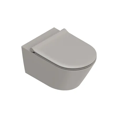 Catalano Zero Унитаз подвесной, безободковый, смыв Tornado, покрытие Twinglaze+, цвет: Tortora Satinato