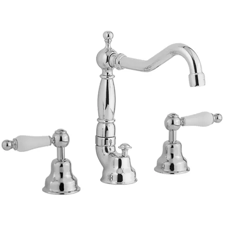 CISAL Arcana Toscana Смеситель для раковины на 3 отверстия с донным клапаном, цвет: хром
