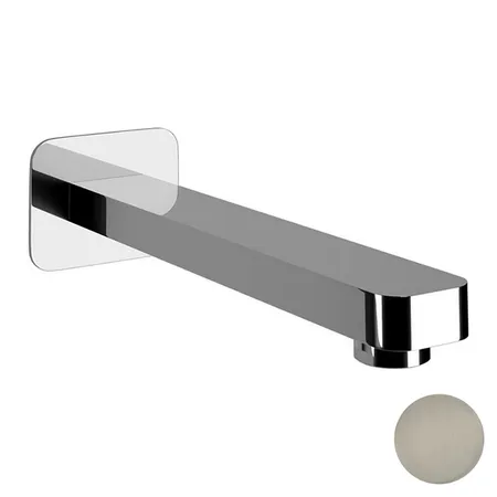 Cisal Cubic Настенный излив, цвет: Nichel Spazzolato
