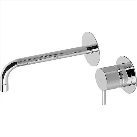 CISAL Less New Смеситель для раковины на 2 отверстия из стены,излив, цвет: хром