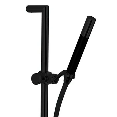 Cisal Shower Душевой гарнитур, ручная лейка, шланг, штанга, цвет: черный матовый
