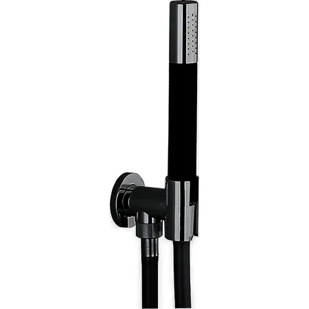 CISAL Shower Душевой гарнитур:ручная лейка,шланг,вывод с держателем, цвет: черный матовый