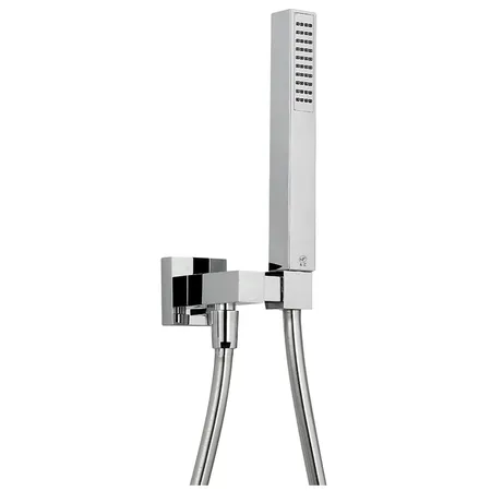 CISAL Shower Душевой гарнитур:ручная лейка,шланг,держатель настенный для лейки, цвет: хром