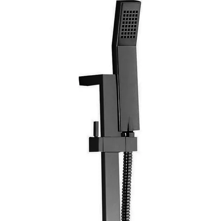 CISAL Shower Душевой гарнитур:ручная лейка,шланг,штанга, цвет: черный матовый