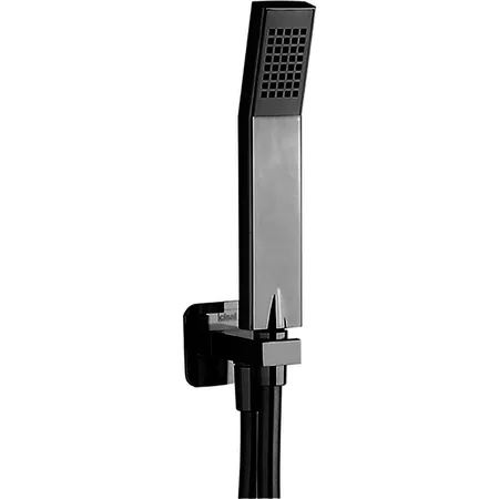 CISAL Shower Душевой гарнитур:ручная лейка,шланг,вывод с держателем, цвет: черный матовый