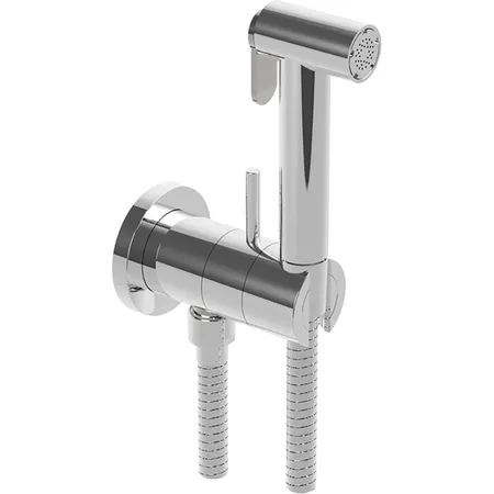 CISAL Shower Гигиенический душ со шлангом,вывод с держателем и встроенный прогрессивный картридж, цвет: хром