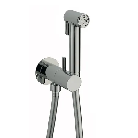 CISAL Shower Гигиенический душ со шлангом,вывод с держателем и встроенный смеситель с прогрессивным картриджем, цвет: хром
