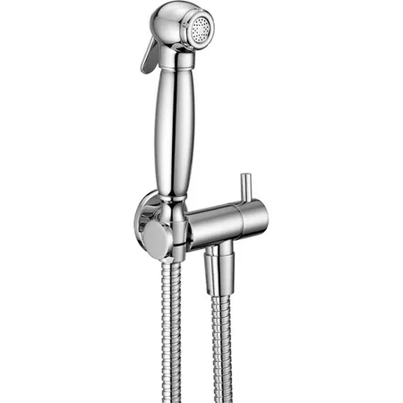 CISAL Shower Гигиенический душ со шлангом,вывод с держателем и запорный вентиль, цвет: хром