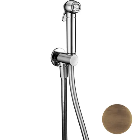 CISAL Shower Гигиенический душ со шлангом,вывод с держателем, цвет: бронза