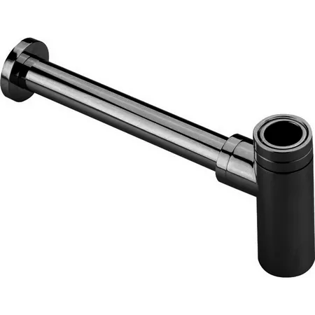 CISAL Сифон 1"1/4 для раковины, цвет: черный матовый
