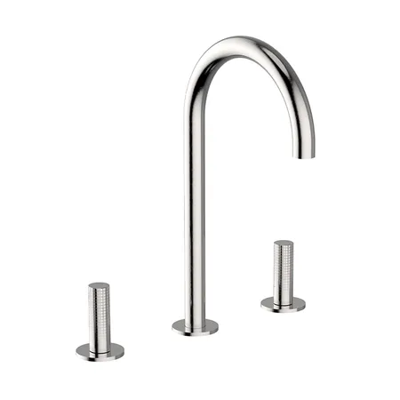 Cisal X32 Смеситель для раковины, 3 отв, цвет: Brushed Stainless Steel