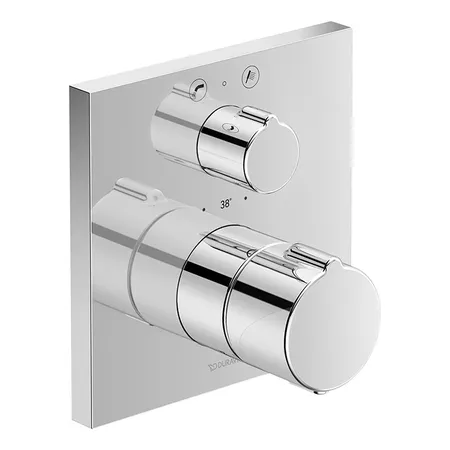 Duravit C.1 Смеситель термостатический для ванны, встраиваемый, с запорным переключателем и клапаном, цвет: хром