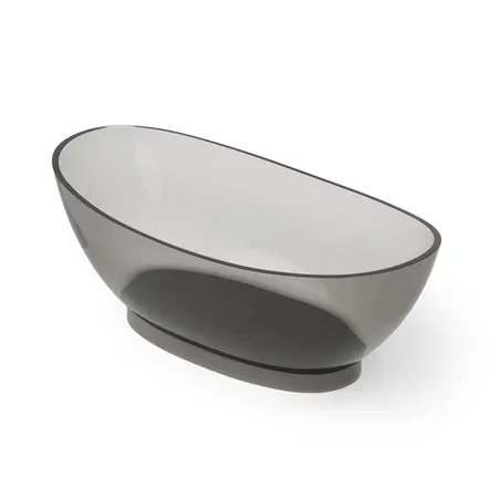 Dea Design Elegant Ванна, отдельностоящая, Glasstech, прозрачная смола, цвет: Smoky Black R4