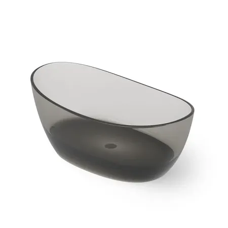 Dea Design Elegant Ванна, отдельностоящая, Glasstech, прозрачная смола, цвет: Smoky Black R4