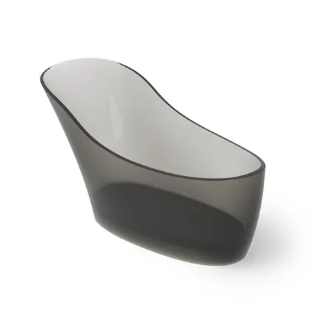 Dea Design Elegant Ванна, отдельностоящая, Glasstech, прозрачная смола, цвет: Smoky Black R4