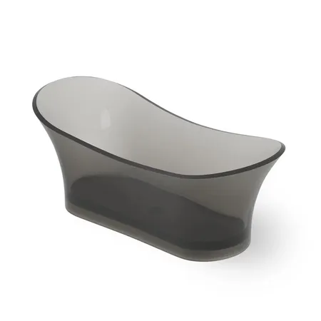 Dea Design Elegant Ванна, отдельностоящая, Glasstech, прозрачная смола, цвет: Smoky Black R4