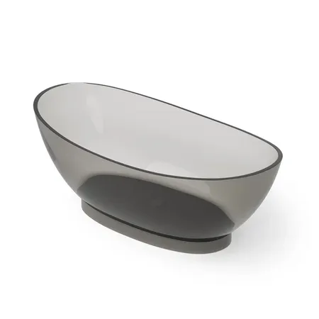 Dea Design Elegant Ванна, отдельностоящая, Glasstech, прозрачная смола, цвет: Smoky Black R4