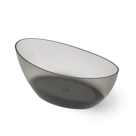 Dea Design Elegant Ванна, отдельностоящая, Glasstech, прозрачная смола, цвет: Smoky Black R4