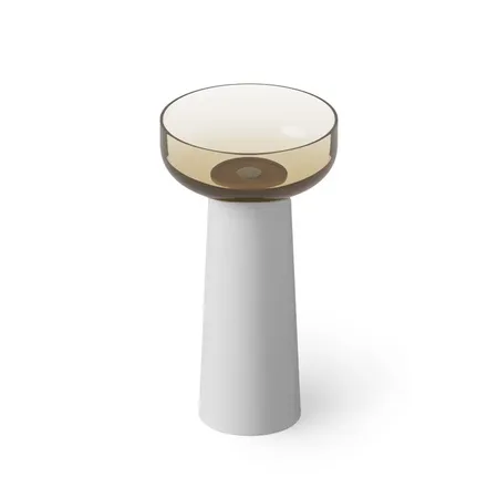 Dea Design Light Раковина, напольная, без отв, Glasstech, прозрачная смола, цвет: чаша classic green/пьедестал белый
