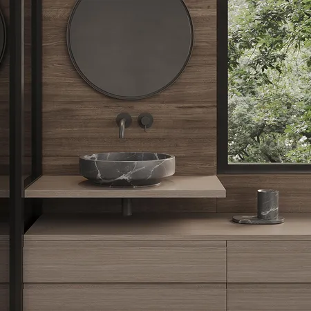 Dea Design Marble Bologna Раковина, накладная, без отв, мрамор, цвет: Grey Carnic