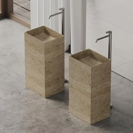 Dea Design Marble Napoli Раковина, напольная, без отв, мрамор, цвет: Travertine