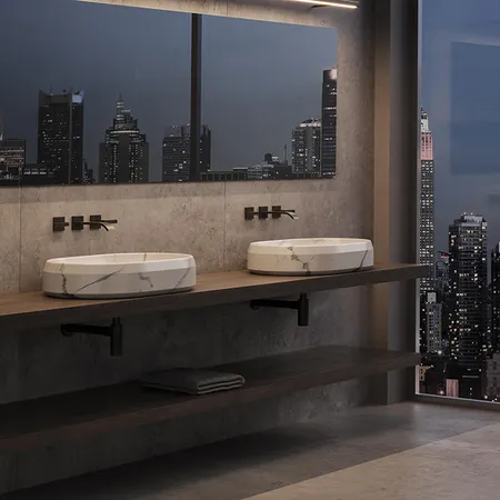 Dea Design Marble Salerno Раковина, накладная, без отв, мрамор, цвет: Statuario White