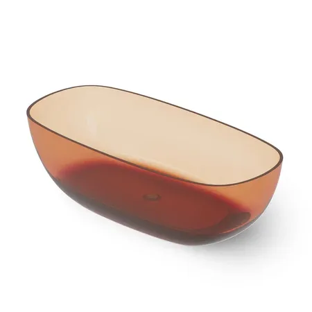 Dea Design Modern Ванна, отдельностоящая, Glasstech, прозрачная смола, цвет: Sunset R1