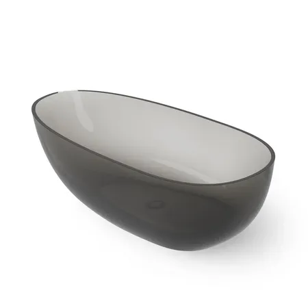 Dea Design Modern Ванна, отдельностоящая, Glasstech, прозрачная смола, цвет: Smoky Black R4