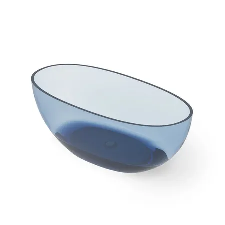 Dea Design Nature Ванна, отдельностоящая, Glasstech, прозрачная смола, цвет: Royal Blue