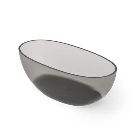 Dea Design Nature Ванна, отдельностоящая, Glasstech, прозрачная смола, цвет: Smoky Black R4