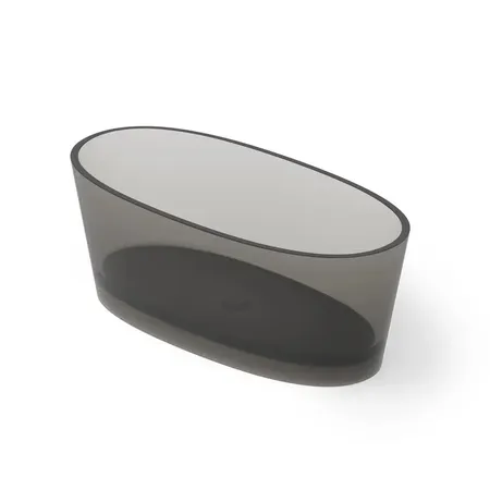 Dea Design Nature Ванна, отдельностоящая, Glasstech, прозрачная смола, цвет: Smoky Black R4