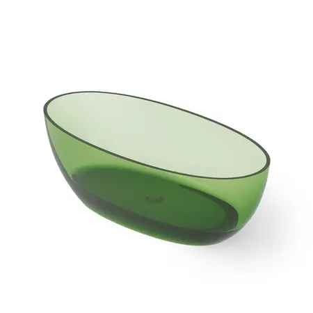 Dea Design Nature Ванна, отдельностоящая, Glasstech, прозрачная смола, цвет: Emerald R3