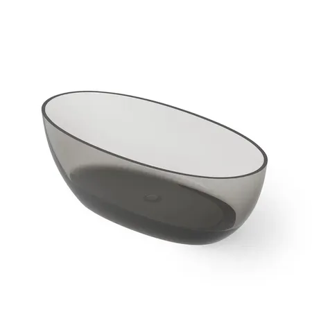 Dea Design Nature Ванна, отдельностоящая, Glasstech, прозрачная смола, цвет: Smoky Black R4