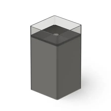 Dea Design Pedestal Basin Раковина, напольная, без отв, Glasstech, прозрачная смола, цвет: Smoky Black R4
