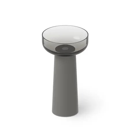 Dea Design Pedestal Basin Раковина, напольная, без отв, Glasstech, прозрачная смола, цвет: Smoky Black R4
