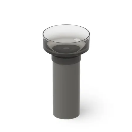 Dea Design Pedestal Basin Раковина, напольная, без отв, Glasstech, прозрачная смола, цвет: Smoky Black R4