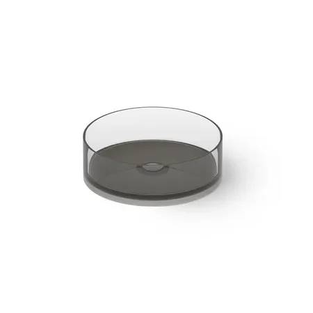Dea Design Washbasins Раковина, накладная, без отв, Glasstech, прозрачная смола, цвет: Smoky Black R4