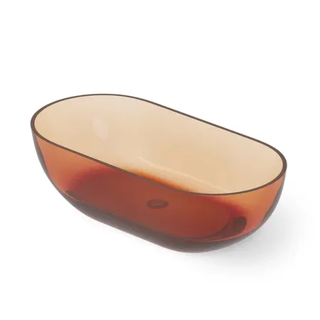 Dea Design Shadow Ванна, отдельностоящая, Glasstech, прозрачная смола, цвет: Sunset R1