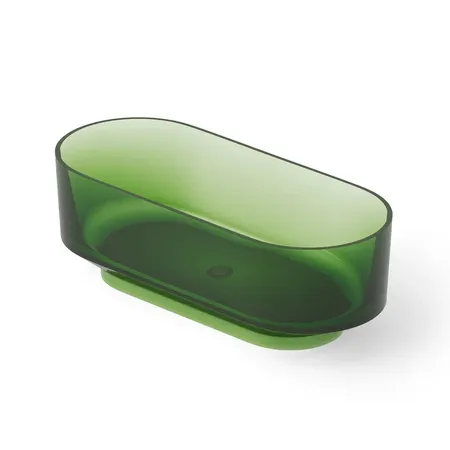 Dea Design Shadow Ванна, отдельностоящая, Glasstech, прозрачная смола, цвет: Emerald R3