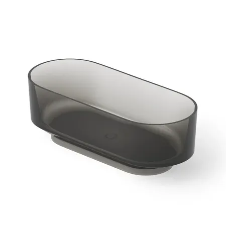 Dea Design Shadow Ванна, отдельностоящая, Glasstech, прозрачная смола, цвет: Smoky Black R4