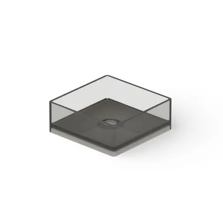 Dea Design Washbasins Раковина, накладная, без отв, Glasstech, прозрачная смола, цвет: Smoky Black R4