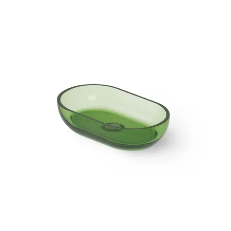 Dea Design Washbasins Раковина, накладная, без отв, Glasstech, прозрачная смола, цвет: Emerald R3