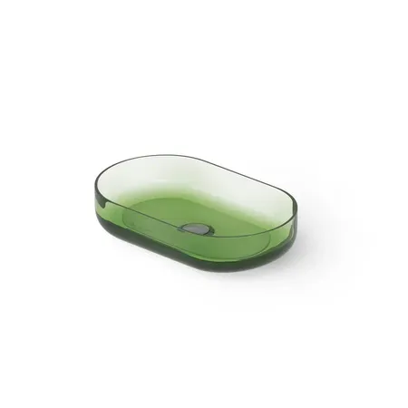 Dea Design Washbasins Раковина, накладная, без отв, Glasstech, прозрачная смола, цвет: Emerald R3