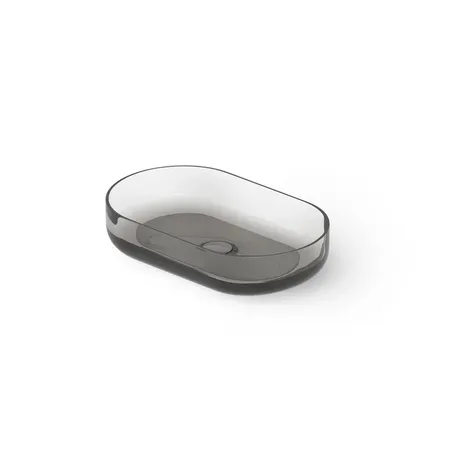 Dea Design Washbasins Раковина, накладная, без отв, Glasstech, прозрачная смола, цвет: Smoky Black R4