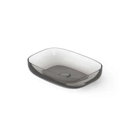 Dea Design Washbasins Раковина, накладная, без отв, Glasstech, прозрачная смола, цвет: Smoky Black R4