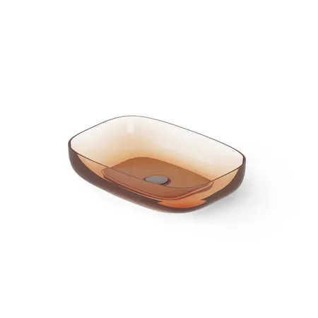 Dea Design Washbasins Раковина, накладная, без отв, Glasstech, прозрачная смола, цвет: Sunset R1