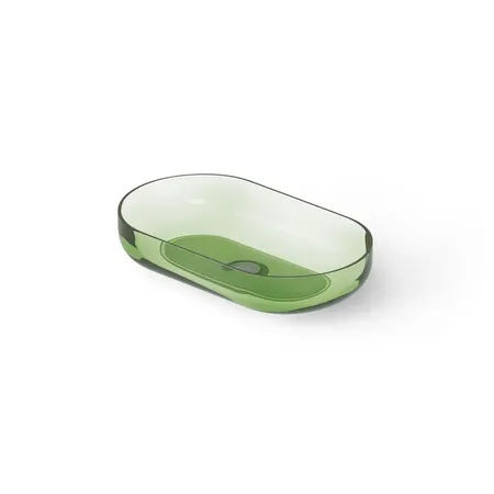 Dea Design Washbasins Раковина, накладная, без отв, Glasstech, прозрачная смола, цвет: Emerald R3