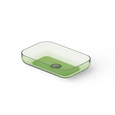 Dea Design Washbasins Раковина, накладная, без отв, Glasstech, прозрачная смола, цвет: Emerald R3